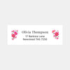 Pink Floral Personalised Address Labels 70 × 25 mm | Classic Flower Return Address Stickers