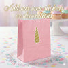20pcs Pink Kraft Paper Gift Bags with Handles - Small 15x21cm Eco-Friendly Carry Bag for Party Favours & Retail - Sticksy Prints Australia
