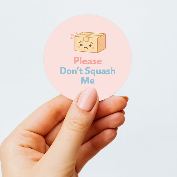 Please Don’t Squash Me Stickers | Cute Fragile Parcel Labels for Small Businesses