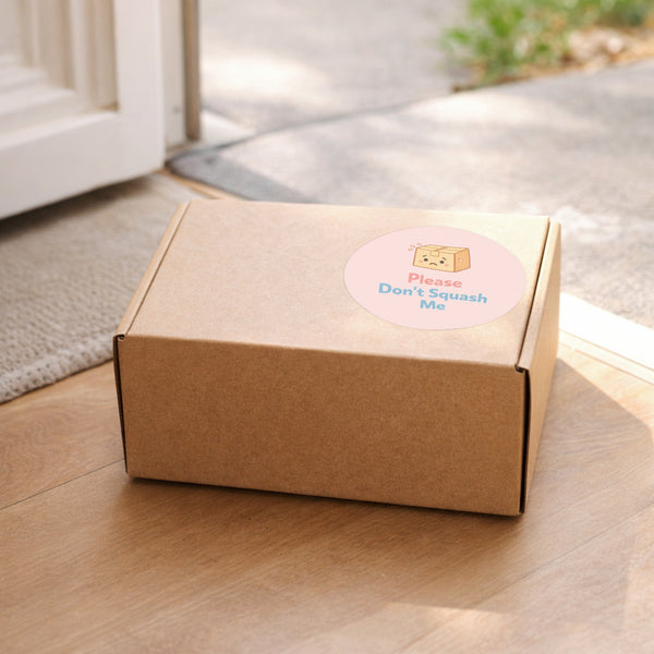 Please Don’t Squash Me Stickers | Cute Fragile Parcel Labels for Small Businesses