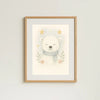 Polar Bear Nursery Wall Art Print | Woodland Animal Watercolour | Digital Download