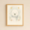 Polar Bear Nursery Wall Art Print | Woodland Animal Watercolour | Digital Download - Sticksy Prints Australia