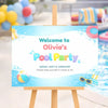 Pool Party Welcome Sign Printable | Editable Canva Template | Kids Pool Party Sign | A3 A4 US Letter - Sticksy Prints Australia
