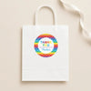 Rainbow Brick Thank You Stickers – Custom Name Kids Birthday Party Favour Labels - Sticksy Prints Australia