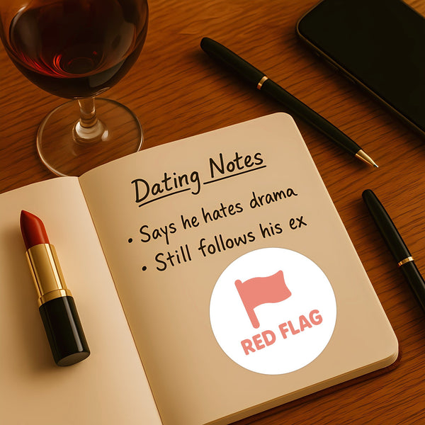 Red Flag Sticker | Dating Sticker for Journals Planners & Modern Dating Humour Minimal