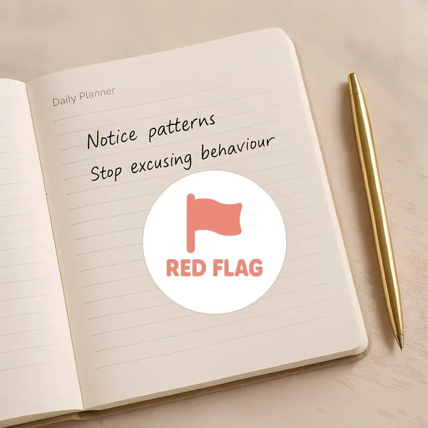 Red Flag Sticker | Dating Sticker for Journals, Planners & Modern Dating Humour Minimal - Sticksy Prints Australia