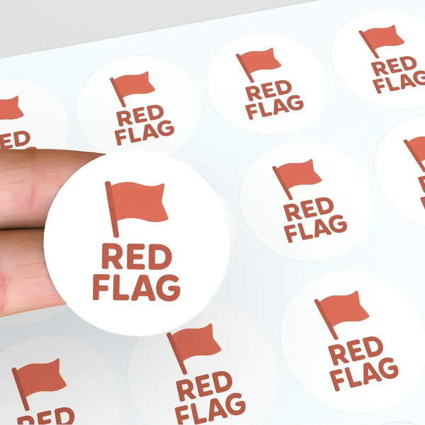 Red Flag Sticker – Funny Dating Sticker for Journals, Planners & Gifts - Sticksy Prints Australia