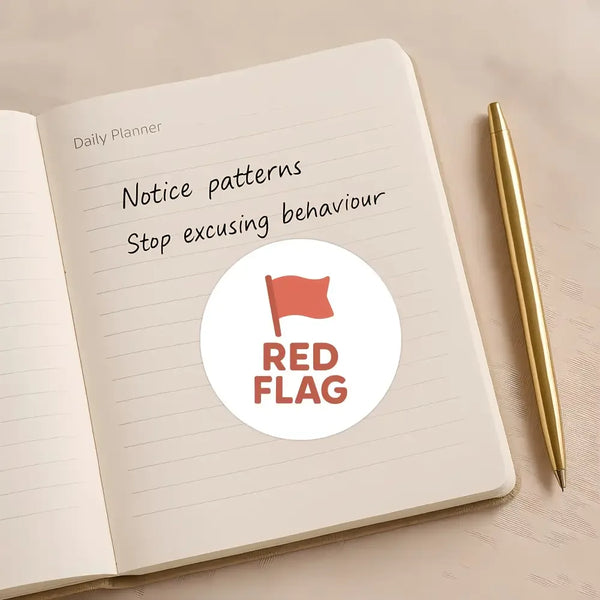 Red Flag Sticker – Funny Dating Sticker for Journals, Planners & Gifts - Sticksy Prints Australia