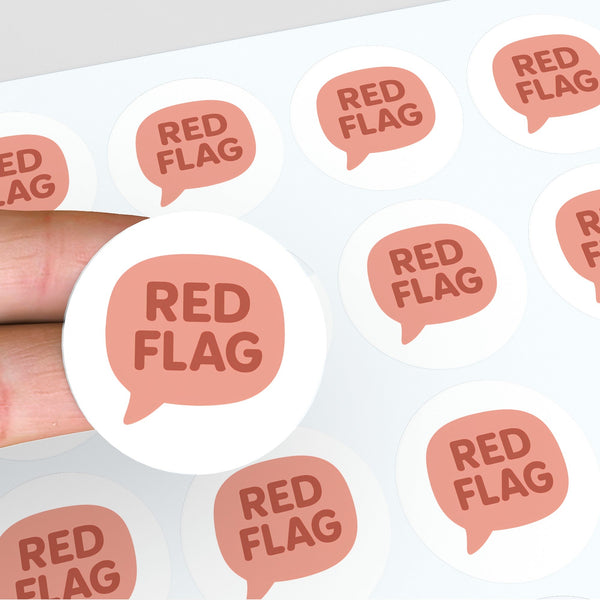 Red Flag Sticker – Funny Dating Sticker for Journals Planners & Modern Dating Humour