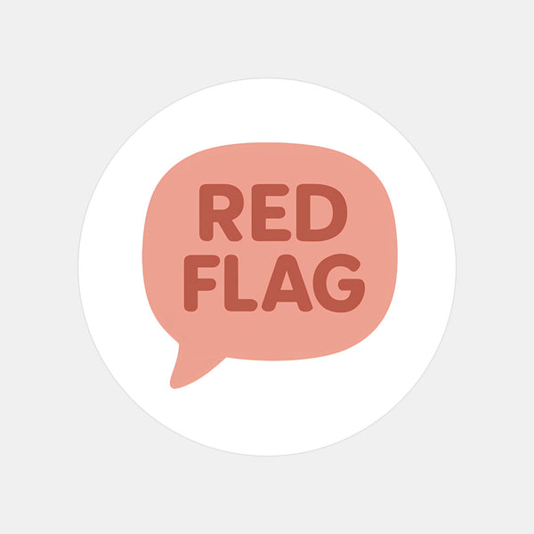 Red Flag Sticker – Funny Dating Sticker for Journals Planners & Modern Dating Humour