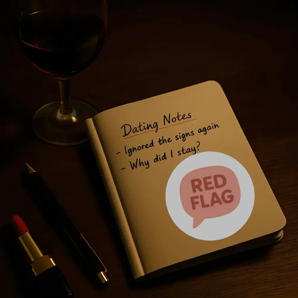 Red Flag Sticker – Funny Dating Sticker for Journals, Planners & Modern Dating Humour - Sticksy Prints Australia