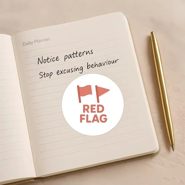 Red Flag Sticker | Funny Dating Sticker for Journals, Planners & Self-Reflection - Sticksy Prints Australia