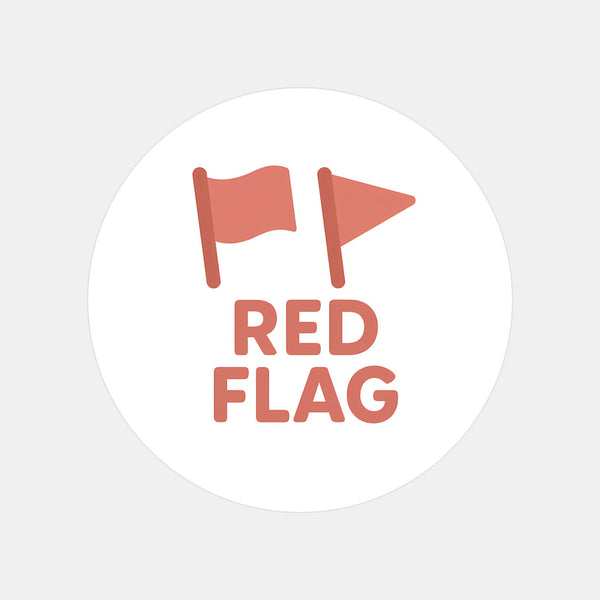 Red Flag Sticker – Funny Dating Sticker for Journals Planners & Modern Dating Humour