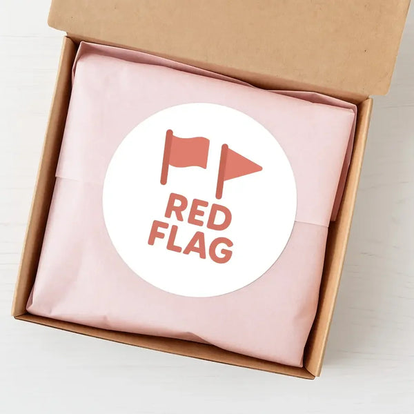 Red Flag Sticker | Funny Dating Sticker for Journals, Planners & Self-Reflection - Sticksy Prints Australia