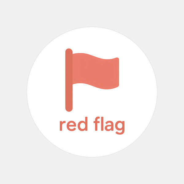 Red Flag Sticker | Minimal Dating Sticker for Journals Planners & Modern Dating Humour