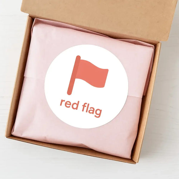 Red Flag Sticker | Minimal Dating Sticker for Journals, Planners & Modern Dating Humour - Sticksy Prints Australia