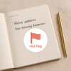 Red Flag Sticker | Minimal Dating Sticker for Journals Planners & Modern Dating Humour