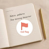 Red Flag Sticker | Minimal Dating Sticker for Journals, Planners & Modern Dating Humour - Sticksy Prints Australia