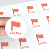 Red Flag Sticker | Minimal Dating Sticker for Journals Planners & Modern Dating Humour