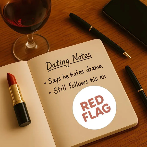 Red Flag Stickers – Funny Dating Stickers for Journals, Planners & Modern Humour - Sticksy Prints Australia