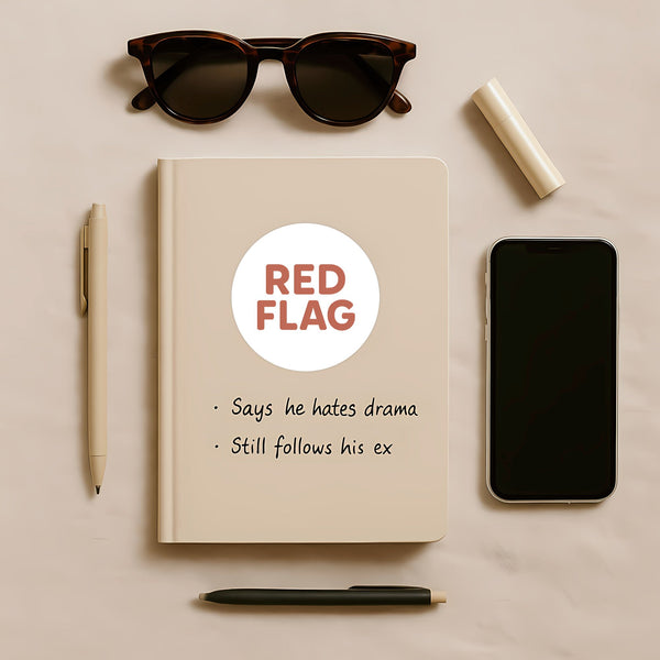 Red Flag Stickers – Funny Dating Stickers for Journals Planners & Modern Humour