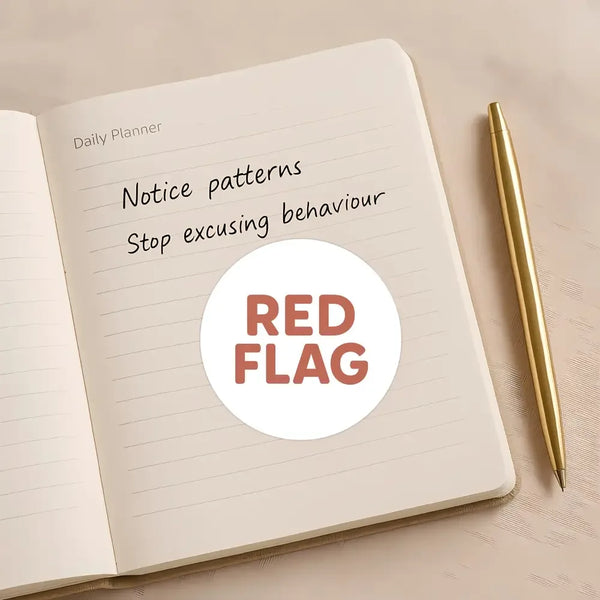 Red Flag Stickers – Funny Dating Stickers for Journals, Planners & Modern Humour - Sticksy Prints Australia