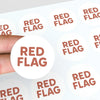 Red Flag Stickers – Funny Dating Stickers for Journals, Planners & Modern Humour - Sticksy Prints Australia