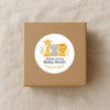 Safari Baby Shower Stickers – Personalised Giraffe Elephant Lion Welcome Baby Labels