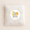 Safari Baby Shower Stickers – Personalised Giraffe Elephant Lion Welcome Baby Labels