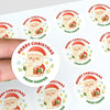 Santa Christmas Stickers – Personalised Name Label - Sticksy Prints Australia