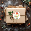 Santa Christmas Stickers – Personalised Name Label - Sticksy Prints Australia