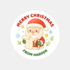 Santa Christmas Stickers – Personalised Name Label