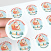 Santa Sleigh Personalised Merry Christmas Stickers – Watercolour Village