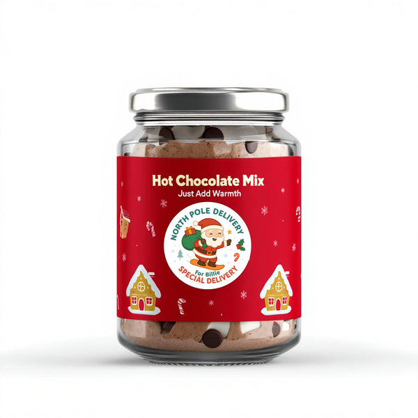 Santa Snowboarding Personalised Christmas Stickers – North Pole Delivery