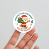 Santa Snowboarding Personalised Christmas Stickers – North Pole Delivery