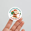 Santa Snowboarding Personalised Christmas Stickers – North Pole Delivery - Sticksy Prints Australia
