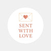 Sent With Love Stickers – Valentine Envelope Seals - Sticksy Prints Australia