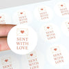 Sent With Love Stickers – Valentine Envelope Seals - Sticksy Prints Australia