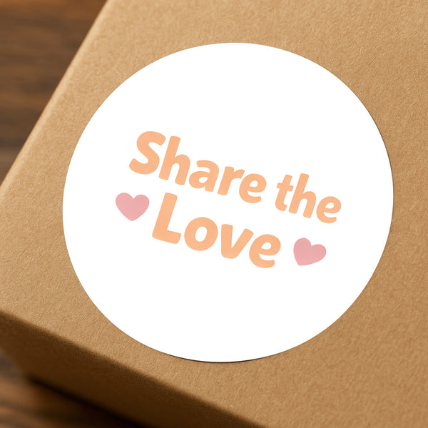 Share the Love Stickers | Small Business Packaging Stickers