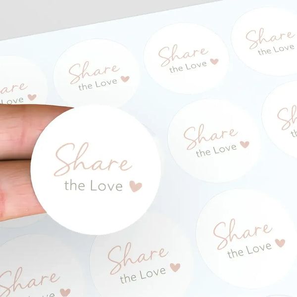 Share the Love Stickers | Small Business Packaging Labels - Sticksy Prints Australia