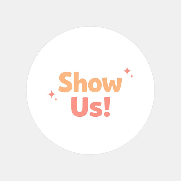 Show Us! Stickers | Encourage Customer Photos & Social Sharing | Small Business Packaging Labels