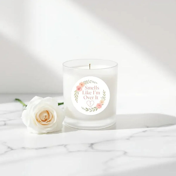 “Smells Like I’m Over It” Candle Label Stickers - Sticksy Prints Australia