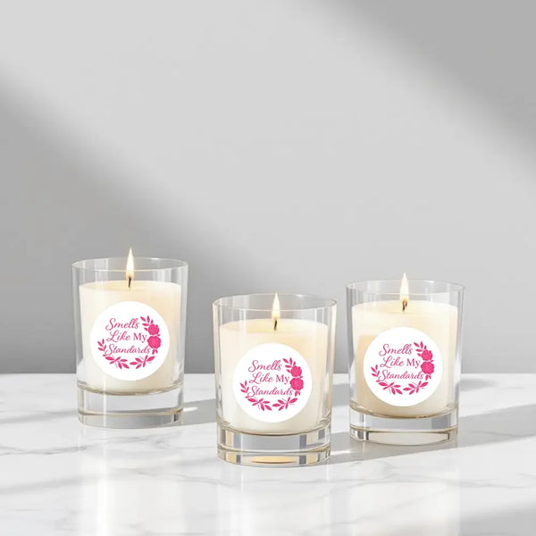 “Smells Like My Standards” Candle Label Stickers - Sticksy Prints Australia