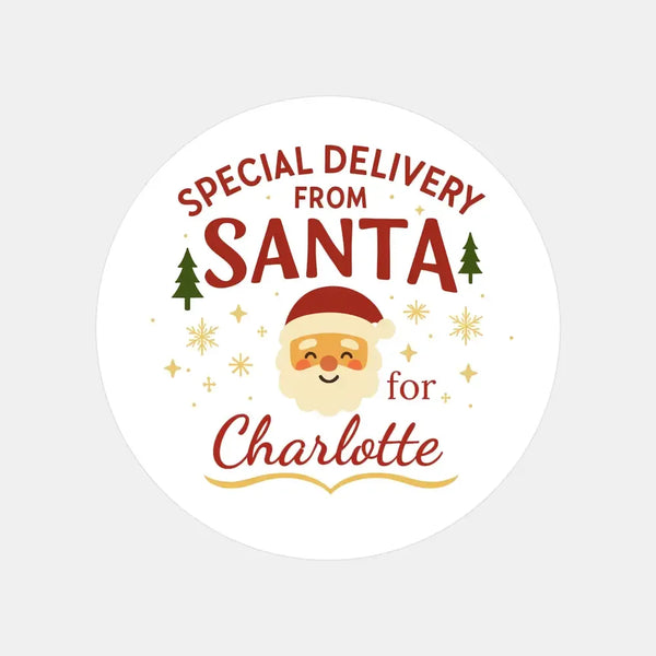 Special Delivery From Santa – Personalised Christmas Stickers - Sticksy Prints Australia