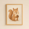 Squirrel Nursery Wall Art Print – Woodland Animal Watercolour (Digital Download)