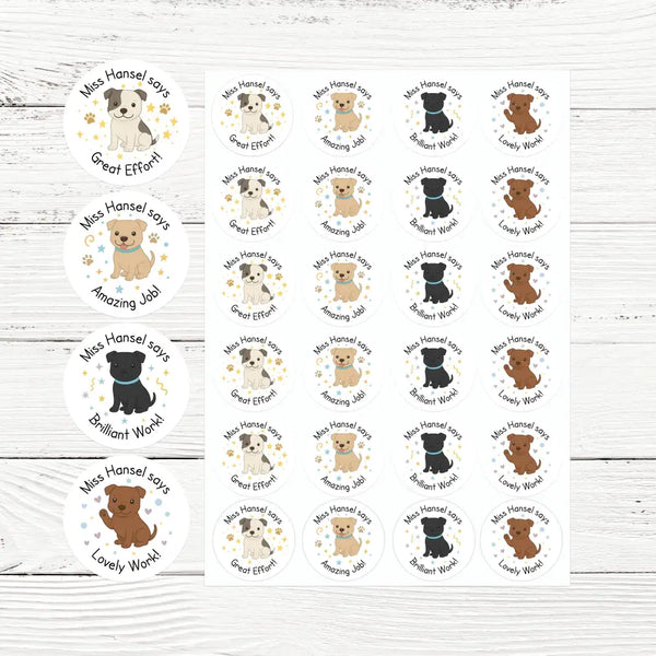 Staffordshire Dog Reward Stickers Teacher Praise Classroom Stickers
