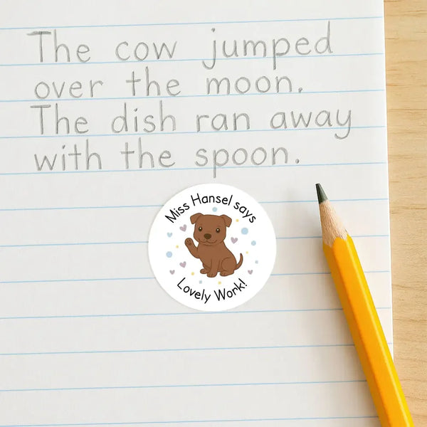 Staffordshire Dog Reward Stickers Teacher Praise Classroom Stickers - Sticksy Prints Australia