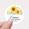 Sunflower Bridal Shower Stickers – Personalised Favour Labels – Custom Name & Date - Sticksy Prints Australia