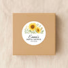 Sunflower Bridal Shower Stickers – Personalised Favour Labels – Custom Name & Date