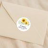 Sunflower Bridal Shower Stickers – Personalised Favour Labels – Custom Name & Date - Sticksy Prints Australia
